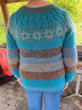 Brunnur Icelandic Wool Sweater - Unique Design by Guddawool - Handade in Iceland